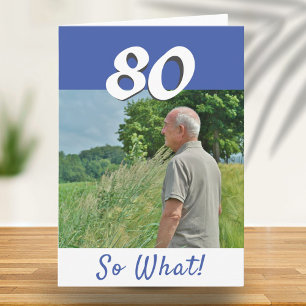 80-årsfirande Rolig Positiv Personlig Foto Kort