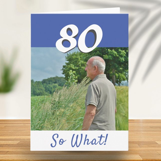 80-årsfirande Rolig Positiv Personlig Foto Kort (Skapare uppladdad)
