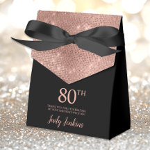 80-årsfirande Rosa Guld Tack Favoritlåda