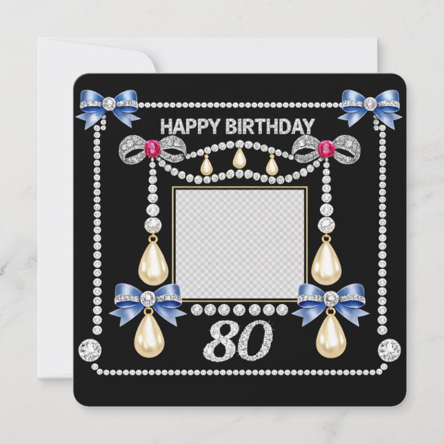 80-årsfödelsedags kort Tudor Royality Inspirerad D (Framsida)