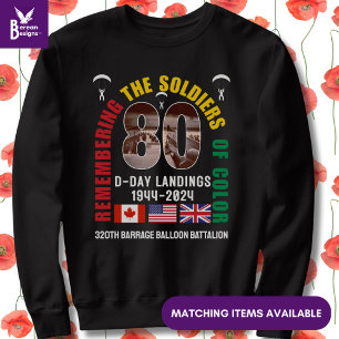 80-årsjubileum för LANDINGS-DAGEN-soldater från Fä Lång Ärmad Tröja
