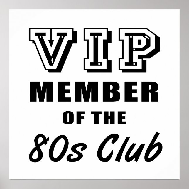 80-årsjubileum Klubb Birthday Poster (Framsidan)