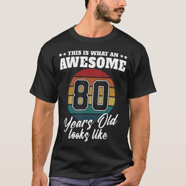 80-årsjubileum ser ut som 80-årsjubileum Manar för T Shirt (Framsida)