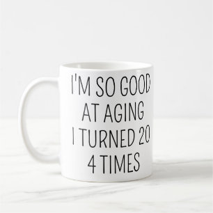 80-årspresent födelsedagsfirande 80 år gammal kaffemugg