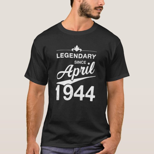80-årspresent Födelsedagspresent för 80-åring Född T Shirt (Framsida)