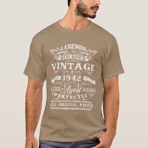 80-årspresent För Legender Födda 1942 80 År Gammal T Shirt
