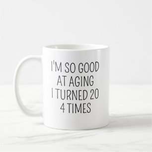 80-årspresent Mug, 80-årspresent, 80 år gammal Kaffemugg