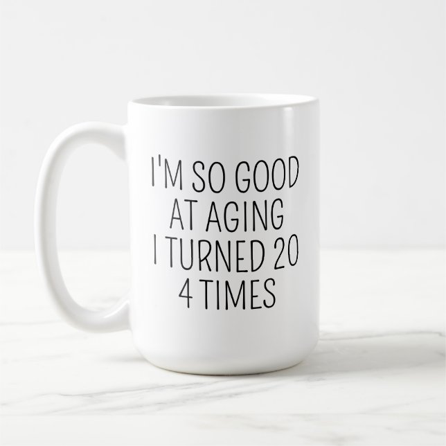 80-årspresent Mug, 80-årspresent, 80-åring Kaffemugg (Vänster)