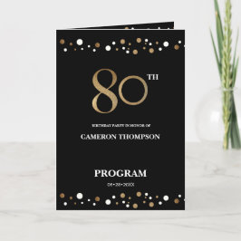 80-årsprogrammet Guld och Black Conetti Program
