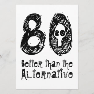 80 bättre än alternativ 80:e födelsedagen Q80 Kort