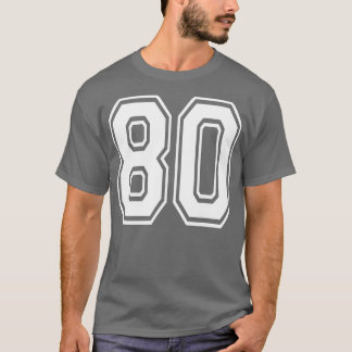 80 Birthday Varsity Sports Team Jersey T Shirt