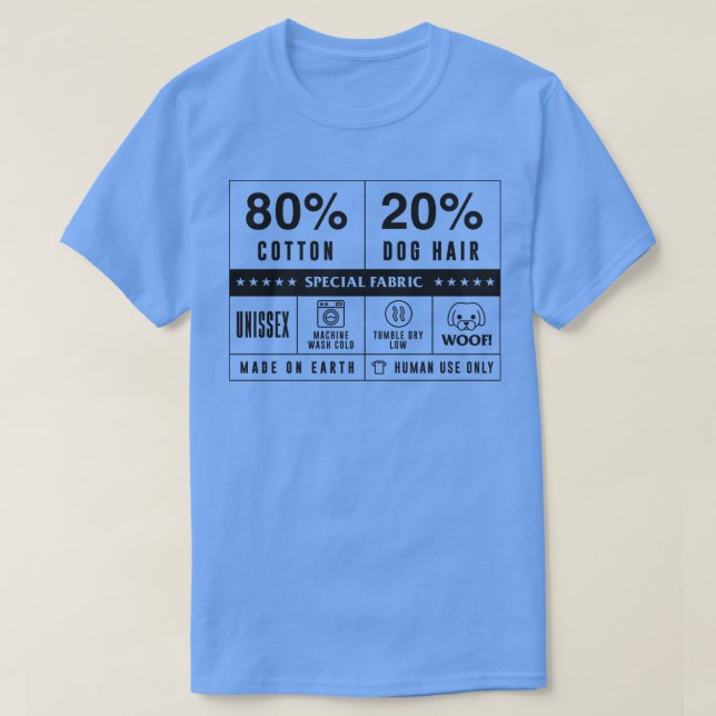 80 Bomull 20 Hund Hair av Tobe Fonseca T Shirt (Design framsida)