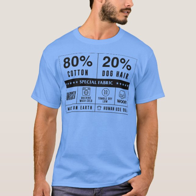 80 Bomull 20 Hund Hair av Tobe Fonseca T Shirt (Framsida)