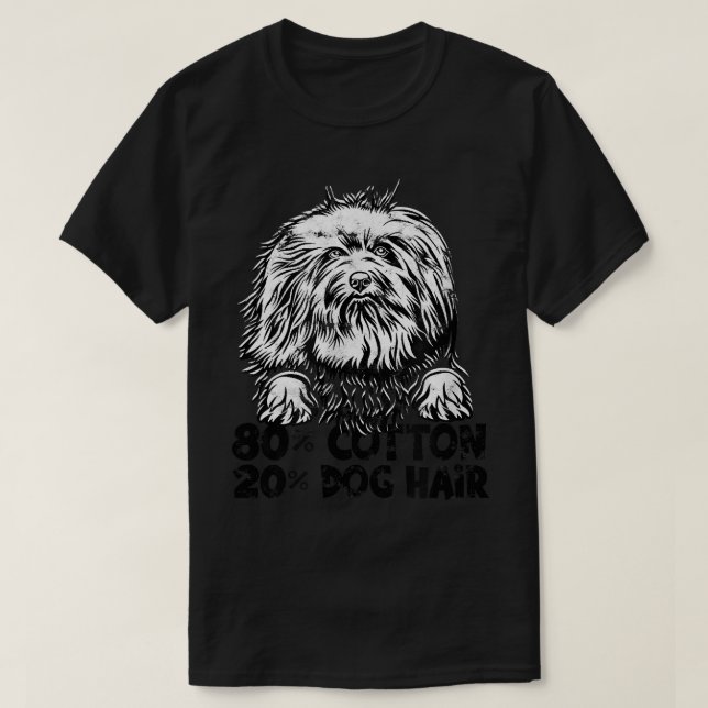80 Bomull 20 Hundhår hund groom  T Shirt (Design framsida)
