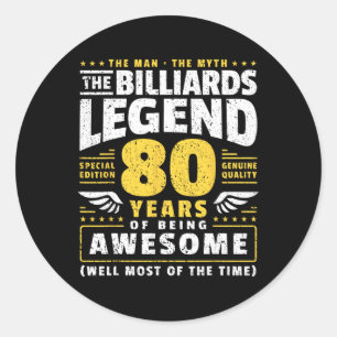 80-dagars miljardspelare 80 år gammal Billia Runt Klistermärke