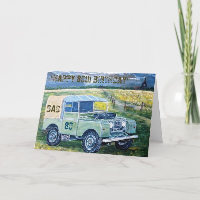 80-dagarskort lycklig för Pappa Kort (Framsida)