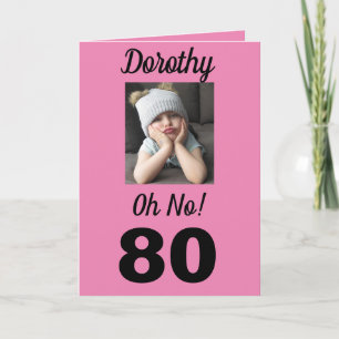 80:e Åh nej! Birthday Funny Grumpy Girl Card Kort