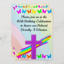 80:E BIRTHDAY LILA KOR INBJUDAN