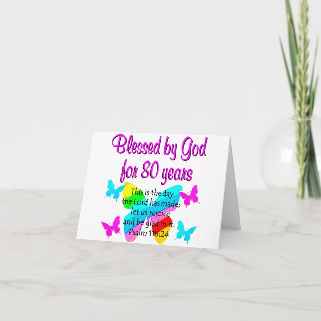 80:E BIRTHDAY PRAYER KORT (Framsida)