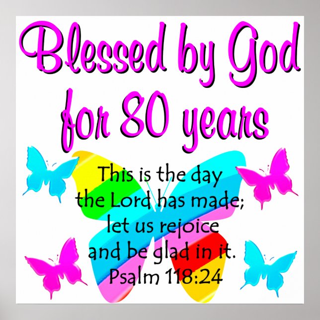 80:E BIRTHDAY PRAYER POSTER (Framsidan)