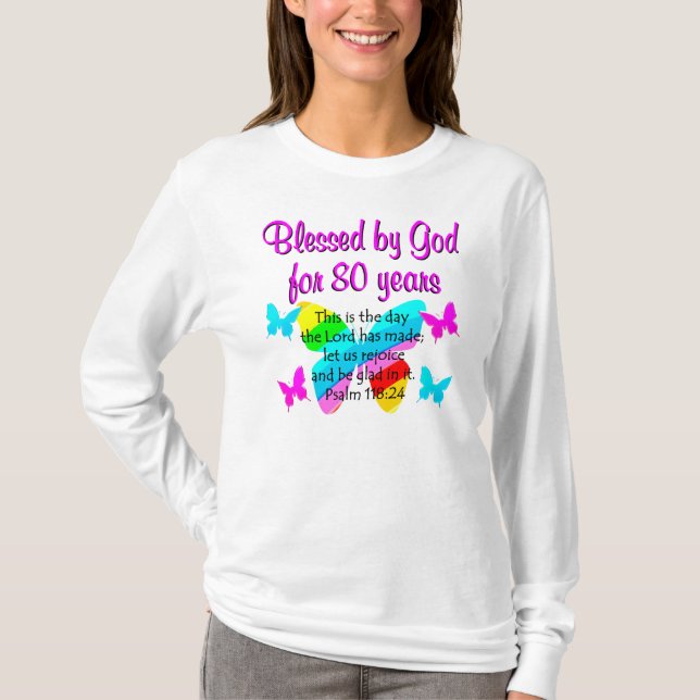 80:E BIRTHDAY PRAYER TEE SHIRT (Framsida)