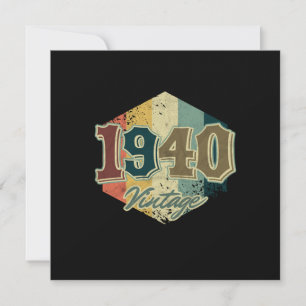 80:e dagen för firande av födelsedagen Gift 1940 V Inbjudningar