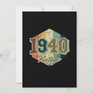 80:e dagen för firande av födelsedagen Gift 1940 V Inbjudningar