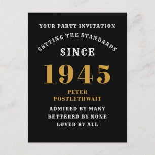 80:e födelsedag 1945 Svarta Guld Vykort