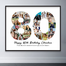 80:e födelsedag 80 fotominnesdag poster
