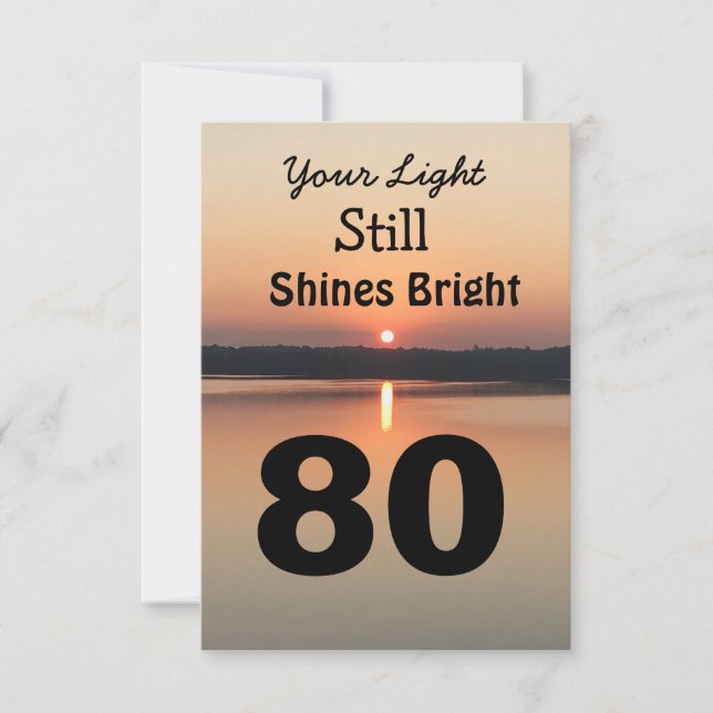 80:e födelsedag Ditt ljus sfinerar Bright Sunset (Framsida)