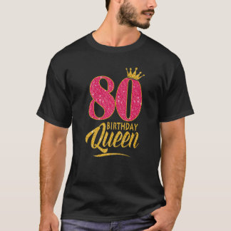 80:e födelsedag drottning 80 år gammal flicka Kron T Shirt