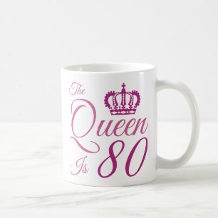 80:e födelsedag drottning kaffemugg
