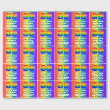 80:e födelsedag: Färgfull, Roligt Rainbow Mönster