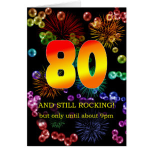 80:e födelsedag fortfarande hälsningskort