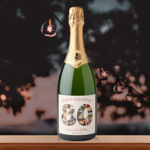80:e födelsedag Fotokollage-Elegant och tidslös