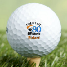 80:e födelsedag Golf Bollar 80 år Funny Gift Blue