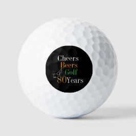 80:e födelsedag Golf Cheers och Öl Black och Guld