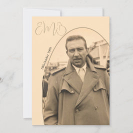 80:e födelsedag Monogram Male Photo Snyggt Birthda Inbjudningar