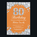 80:e födelsedag Orange och Silver Diamond Inbjudningar<br><div class="desc">80:e födelsedagsinbjudan. Orange och Silver Rhinestone Diamond. Elegant Birthday Bash inbjudan. Vuxen Birthday. Kvinnor på födelsedagen. Manar födelsedag. Om du vill göra ytterligare anpassningar klickar du på knappen "Anpassa" och användor verktyg som är utformat för att ändra mallen.</div>