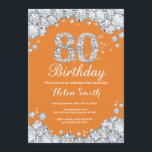 80:e födelsedag Orange och Silver Diamond Inbjudningar<br><div class="desc">80:e födelsedagsinbjudan. Orange och Silver Rhinestone Diamond. Elegant Birthday Bash inbjudan. Vuxen Birthday. Kvinnor på födelsedagen. Manar födelsedag. Om du vill göra ytterligare anpassningar klickar du på knappen "Anpassa" och användor verktyg som är utformat för att ändra mallen.</div>