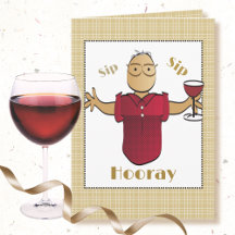 80:e födelsedag Röd Vin Cute från Ethnic Male Teck