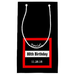 80:e födelsedag svart med Red Ram Anpassningsbar A
