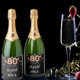 80:e födelsedag svarta ro-stjärnor guld