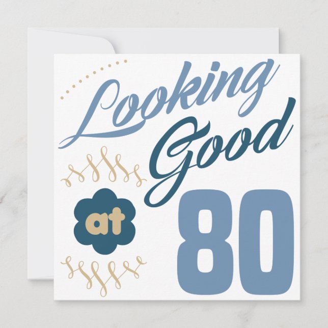 80:e födelsedag Tittar Bra Kort (Framsida)
