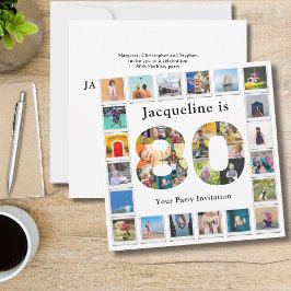 80:e födelsedag utforma en egen fotosamling inbjudningar