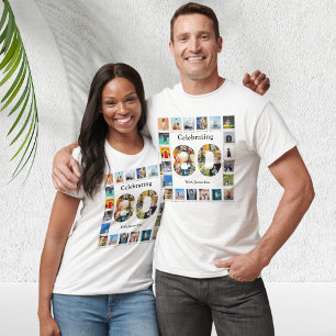 80:e födelsedag utforma en egen fotosamling t shirt