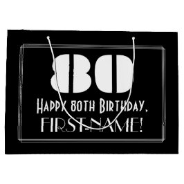 80:e födelsedagen ~ Art Deco Inspired Titta "80" +