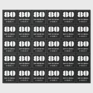 80:e födelsedagen: Art Deco Inspired Titta "80" oc Presentpapper