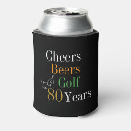 80:e födelsedagen Cheers Öl Golf Black Guld Party