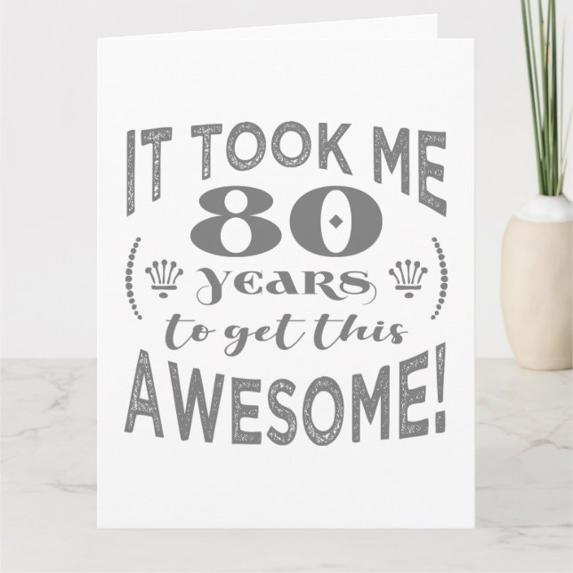 80:e födelsedagen Fantastisk Kort (Framsida)
